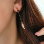 Ohrringe 'Black Magic Gold Wings' mit Schwarzen Steinen, Vergoldet mit 14k Gold Ohrringe 'Black Magic Gold Wings' mit Schwarzen Steinen, Vergoldet mit 14k Gold