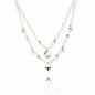 Collier en acier inoxydable doré avec pendentifs doubles