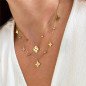 Goldene Edelstahlkette vergoldet mit doppelten Anhängern