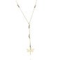 Collier en acier inoxydable doré avec cristal, libellule blanche tombante Collier en acier inoxydable doré avec cristal, libellule blanche tombante