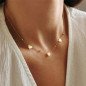 Gold-plated stainless steel necklace BOHO hearts