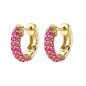 Roestvrijstalen oorbellen FUCHSIA ZIRCONIA Roestvrijstalen oorbellen FUCHSIA ZIRCONIA