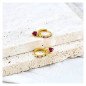 Boucles d'oreilles pendantes en acier inoxydable FUCHSIA HEART Boucles d'oreilles pendantes en acier inoxydable FUCHSIA HEART