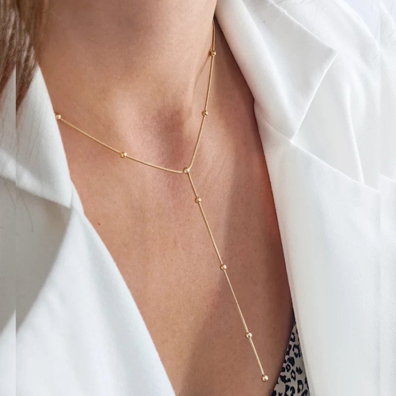 Edelstahlkette mit fallenden Tropfen Bottega Edelstahlkette mit fallenden Tropfen Bottega
