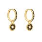 14K gold-plated stainless steel earrings BLACK MIRACLE