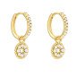 Boucles d'oreilles en acier inoxydable plaqué or 14K WHITE MIRACLE Boucles d'oreilles en acier inoxydable plaqué or 14K WHITE MIRACLE
