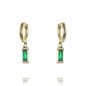 Mit 14K Gold vergoldete Edelstahlohrringe GREEN EYE Mit 14K Gold vergoldete Edelstahlohrringe GREEN EYE