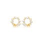 Boucles d'oreilles en acier inoxydable COURONNE DE FLEURS