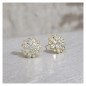 Stainless steel earrings FLOWER CRYSTAL