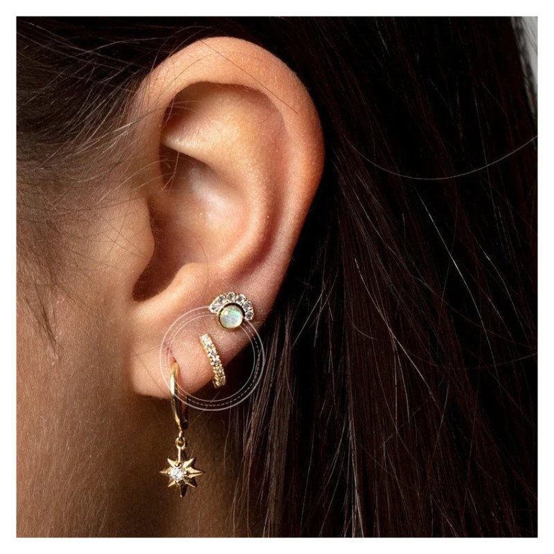 Kolczyki ze stali szlachetnej CIRCLES ZIRCONIA Kolczyki ze stali szlachetnej CIRCLES ZIRCONIA