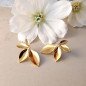 Boucles d'oreilles en acier inoxydable PETALS FLOWER or