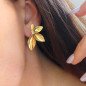 Boucles d'oreilles en acier inoxydable PETALS FLOWER or