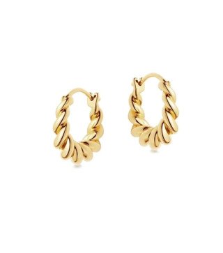 Gold stainless steel earrings INTERTWINED BERLIN