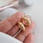 Boucles d'oreilles en acier inoxydable doré ENTRELACÉ BERLIN