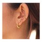 Boucles d'oreilles en acier inoxydable doré ENTRELACÉ BERLIN