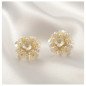 Boucles d'oreilles en acier inoxydable PEARLS FLOWERS