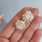 Kolczyki stal szlachetna PEARLS FLOWERS