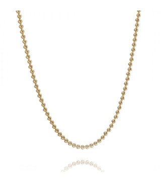 Collier en acier inoxydable plaqué or 14K