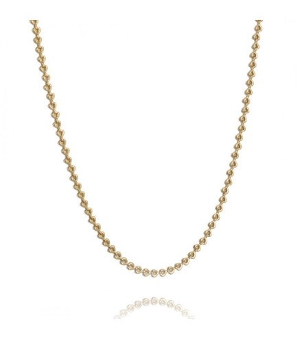 Collier en acier inoxydable plaqué or 14K