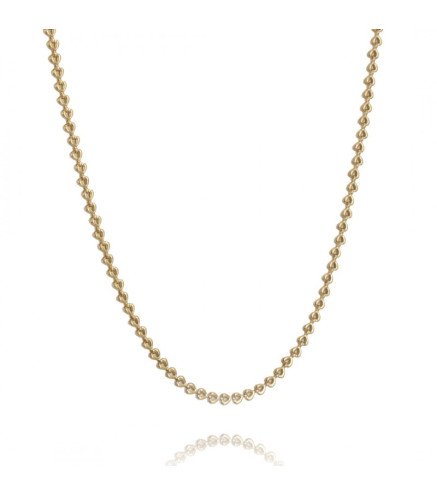 Mit 14K Gold vergoldete Edelstahlkette