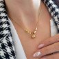 Collier 'Lindo' avec Pendentifs Géométriques, Plaqué Or 14k Collier 'Lindo' avec Pendentifs Géométriques, Plaqué Or 14k