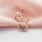 Oorbellen 'Crystal Rhombus' met Kristallen, Verguld met 14-karaats Goud