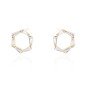 Boucles d'oreilles 'Crystal Rhombus' avec Cristaux, Plaqué Or 14k Boucles d'oreilles 'Crystal Rhombus' avec Cristaux, Plaqué Or 14k