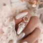 Kolczyki 'Crystal Rhombus' z kryształami, pozłacane 14k złotem