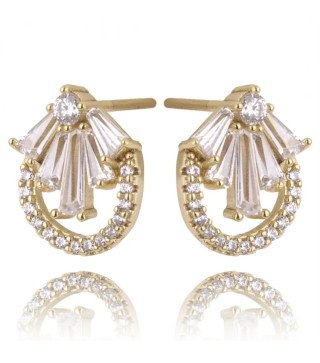 Boucles d'oreilles 'Splende' Plaqué Or 14k