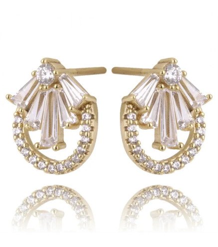 Boucles d'oreilles 'Splende' Plaqué Or 14k