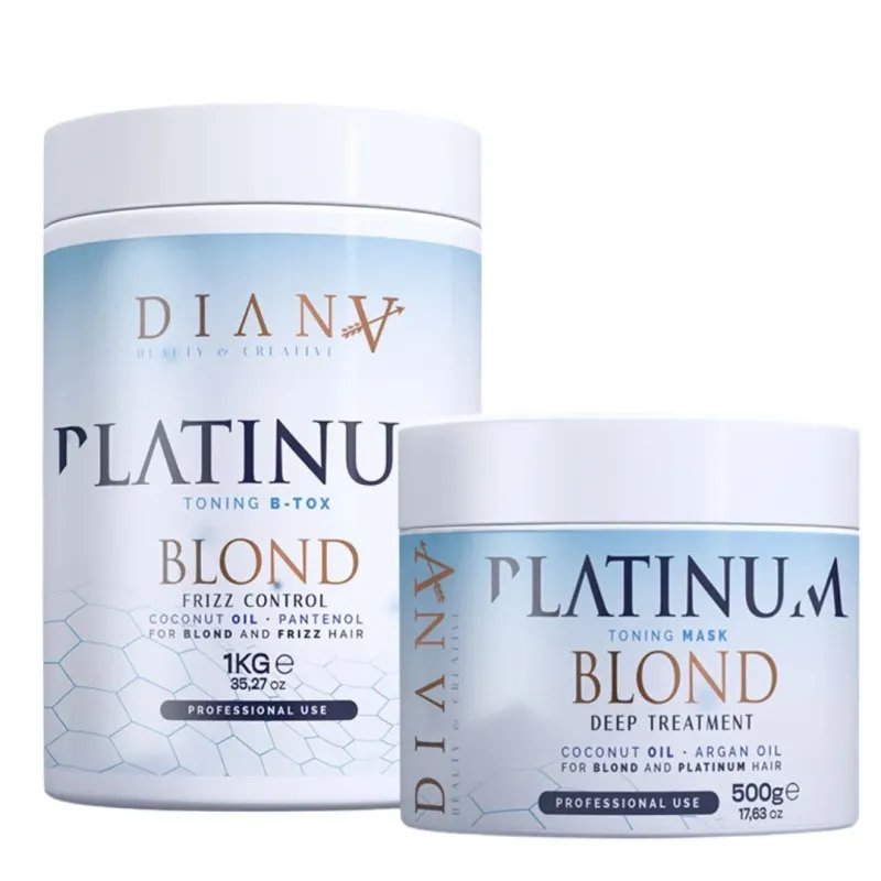 HaarBotox Platinum behandeling voor blond haar set 1000ml + 500ml HaarBotox Platinum behandeling voor blond haar set 1000ml + 500ml