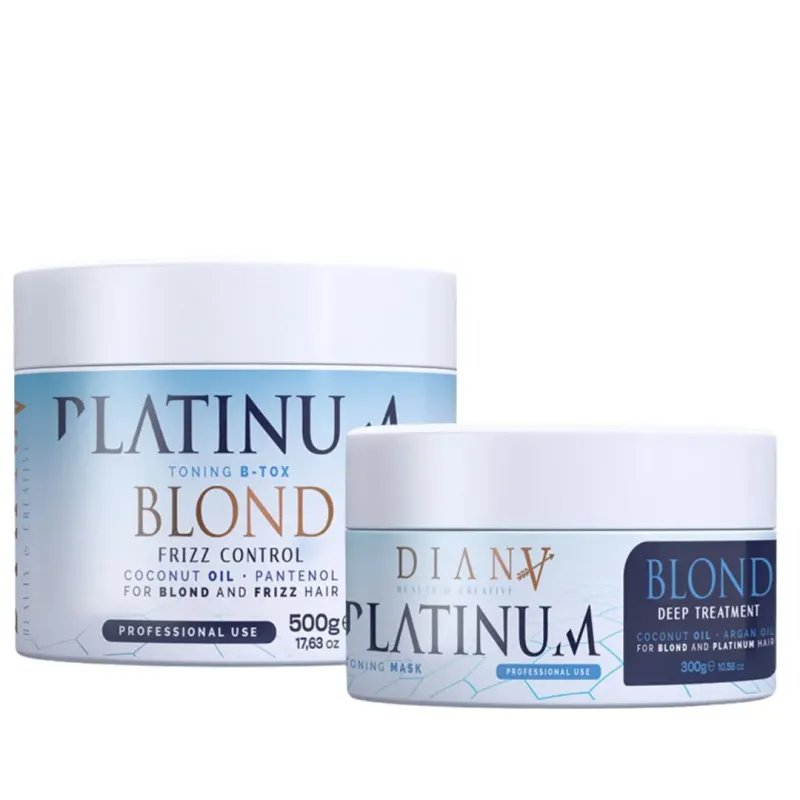Platinum HaarBotox  behandeling voor blond haar set 500ml + 300ml