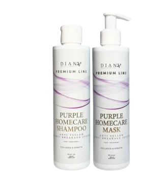 Premium Line Purple Homecare Set – Shampoo en masker voor blond haar met paars pigment 250ml + 250ml