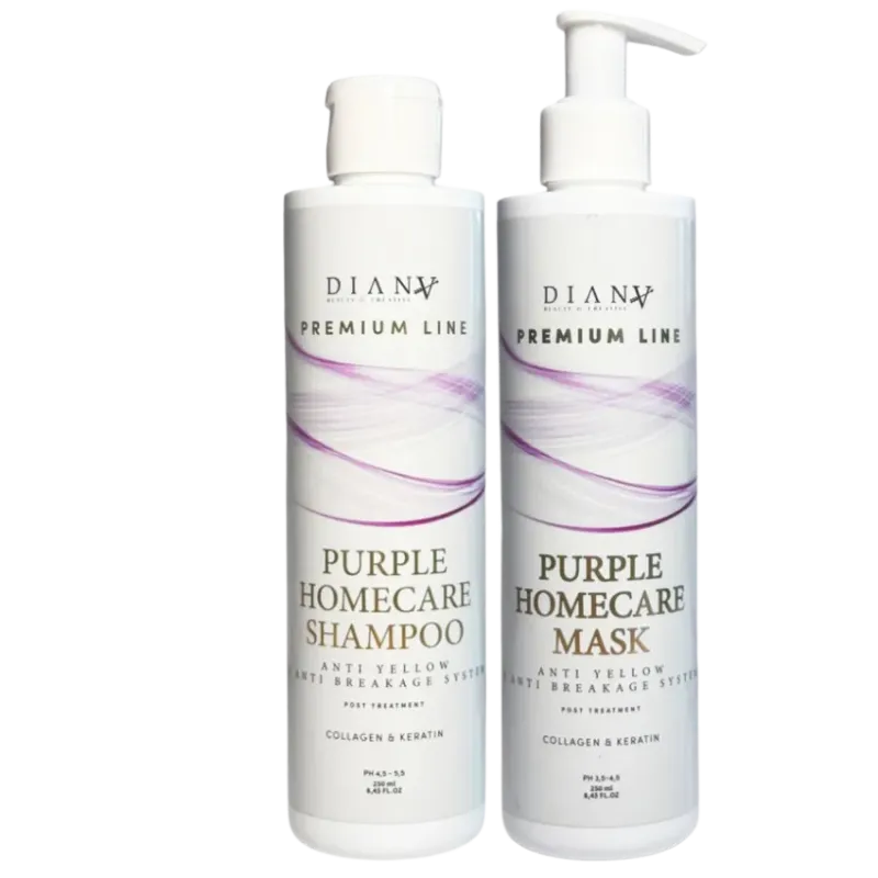 Premium Line Purple Homecare Set – Shampoo en masker voor blond haar met paars pigment 250ml + 250ml
