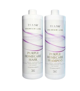 Premium Line Purple Homecare Set – Shampoo en masker voor blond haar met paars pigment 1000ml + 1000ml