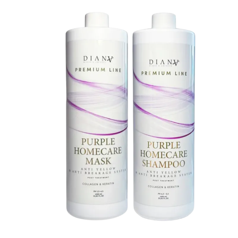 Premium Line Purple Homecare Set – Shampoo en masker voor blond haar met paars pigment 1000ml + 1000ml Premium Line Purple Homecare Set – Shampoo en masker voor blond haar met paars pigment 1000ml + 1000ml