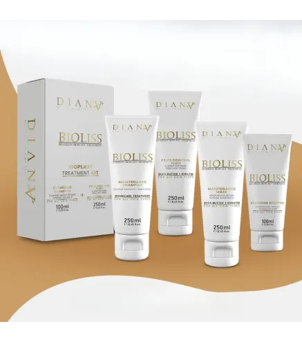 Bioliss – Professionele Set: Bioplastie 250 g + Reinigende Shampoo 100 ml + Shampoo 250 ml + Masker 250 ml