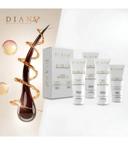 Bioliss – Professionele Set: Bioplastie 250 g + Reinigende Shampoo 100 ml + Shampoo 250 ml + Masker 250 ml