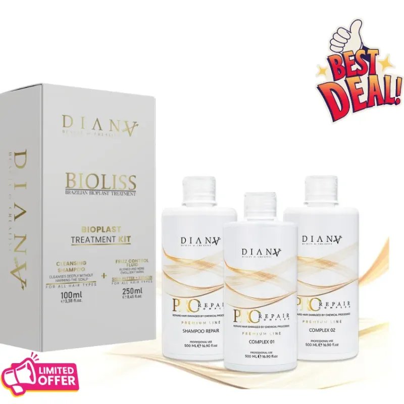 Professionele Set: Bioplastie 250 g + Reinigende Shampoo 100 ml + Pro Repair Complex