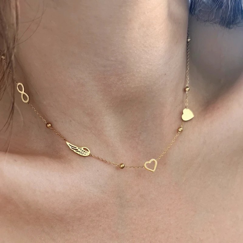 Collier en acier inoxydable "INFINITY WING HEARTS" Collier en acier inoxydable "INFINITY WING HEARTS"