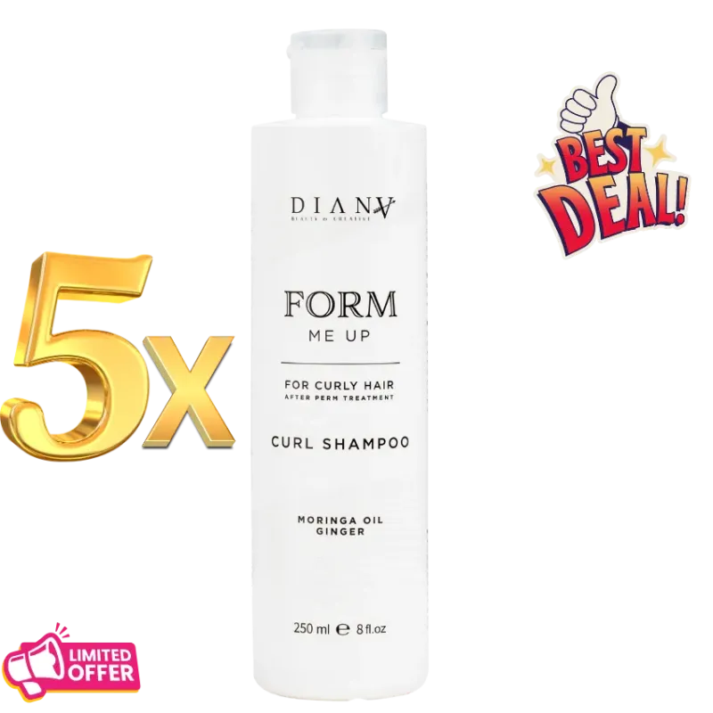 5 x Shampooing Form Me Up 250 ml – Boucles & permanente, 1 OFFERT 5 x Shampooing Form Me Up 250 ml – Boucles & permanente, 1 OFFERT