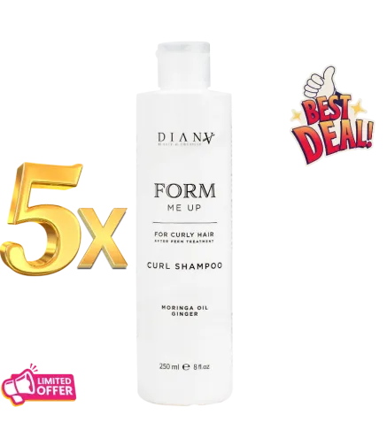 5 x Shampooing Form Me Up 250 ml – Boucles & permanente, 1 OFFERT