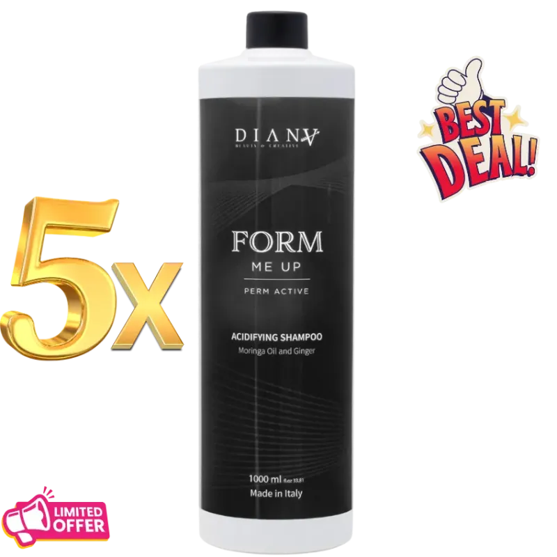 5 x Shampooing Form Me Up 1000 ml – Boucles & permanente, 1 OFFERT 5 x Shampooing Form Me Up 1000 ml – Boucles & permanente, 1 OFFERT