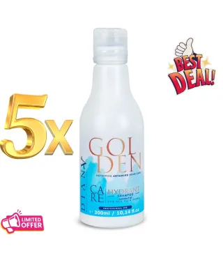 5 x Golden Professional Blue Shampooing 250 ml – Blonds lissés, 1 OFFERT
