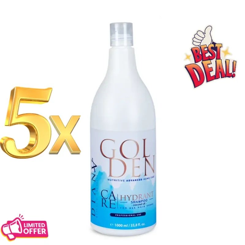 5 x Golden Professional Blue Shampoo 1000 ml – Post-Smoothing for Blondes, 1 FREE 5 x Golden Professional Blue Shampoo 1000 ml – Post-Smoothing for Blondes, 1 FREE