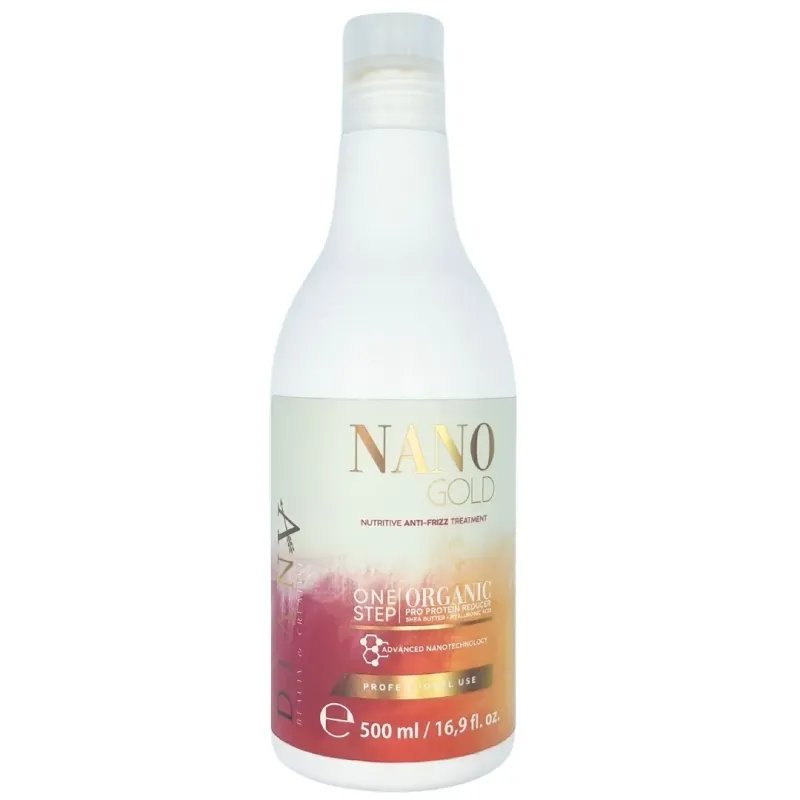 Nanoplastia NanoGold 500ml – Traitement brésilien et organique de lissage permanent et de régénération capillair
