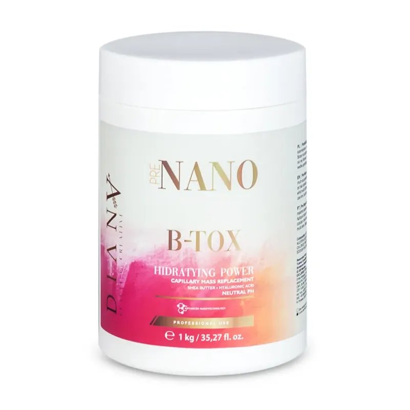 Pre-Nano Botox Capillaire 1000ml – Thérapie réparatrice brésilienne certifiée pour cheveux abîmés