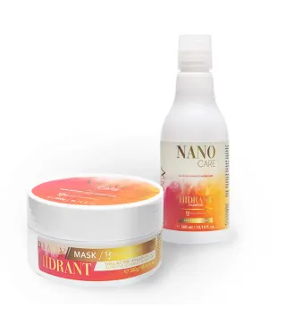 NanoGold Care Zestaw – Brazylijski szampon i maska po nanoplastii, przedłużenie efektu prostowania 300ml + 300g