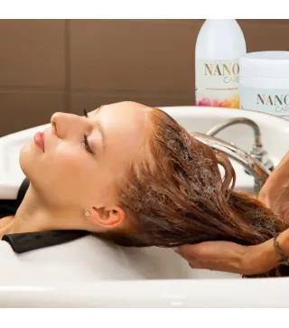 NanoGold Care Set – Shampooing et masque brésiliens après Nanoplastie, effet lissant prolongé 300ml + 300g