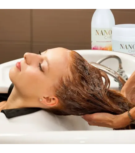 NanoGold Care Zestaw – Brazylijski szampon i maska po nanoplastii, przedłużenie efektu prostowania 1000ml + 1000g